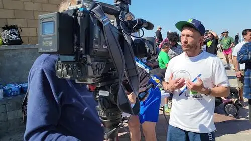 Hackadittliv TV-intervju under Goggins Challenge, Liam's Life tröja